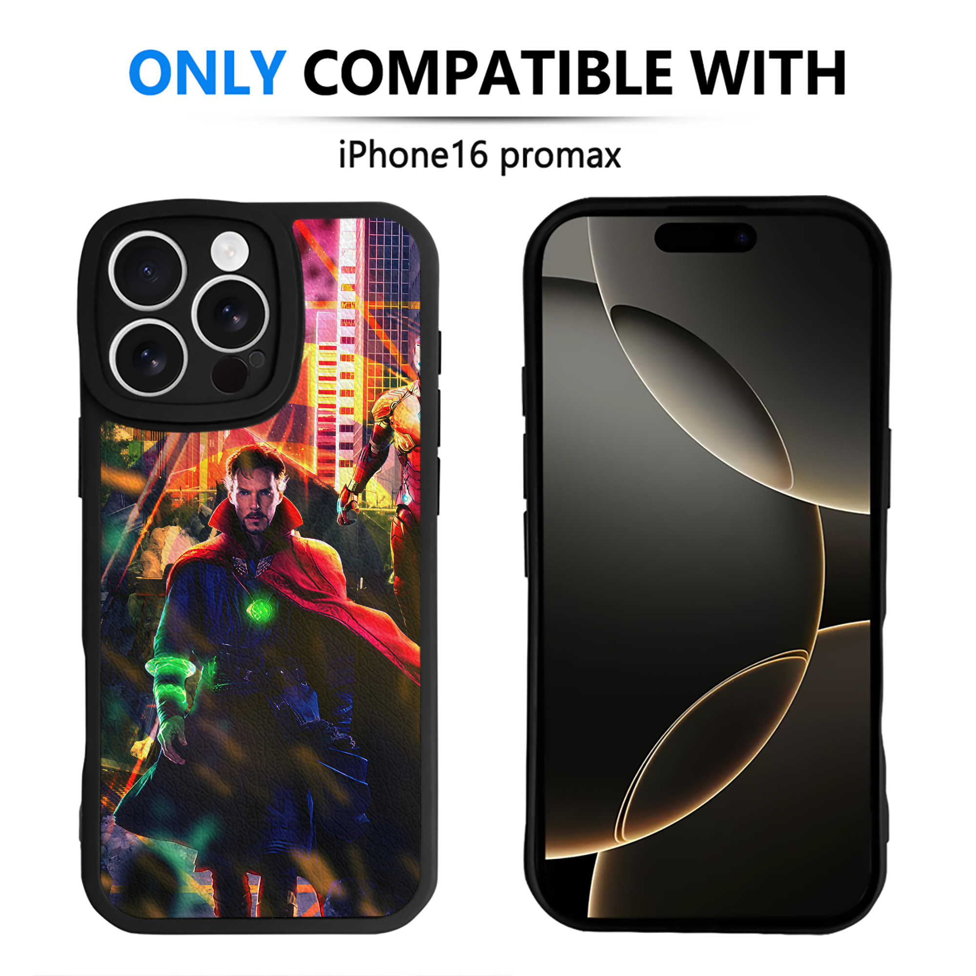 （画像用） アベンジャーズ The Avengers 【iPhone 16シリーズ対応】シリコンスマホケース（レザー調） 材質：シリコン